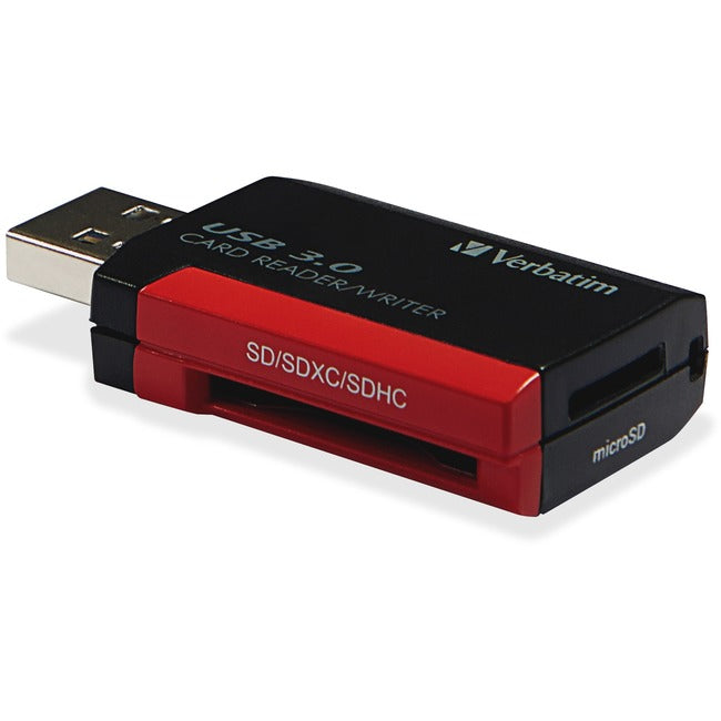 Lecteur de carte de poche Verbatim, USB 3.0 - Noir
