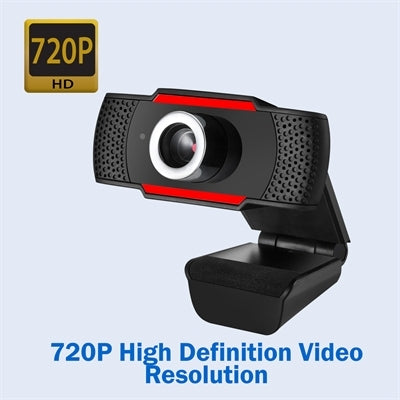 Webcam à mise au point automatique 720P avec micro