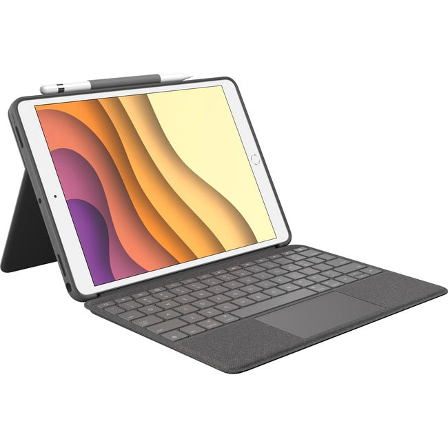 Logitech Combo Touch Keyboard/Cover Case for 10.5" Apple, Logitech iPad Air (3rd Generation), iPad Pro Tablet - Graphite