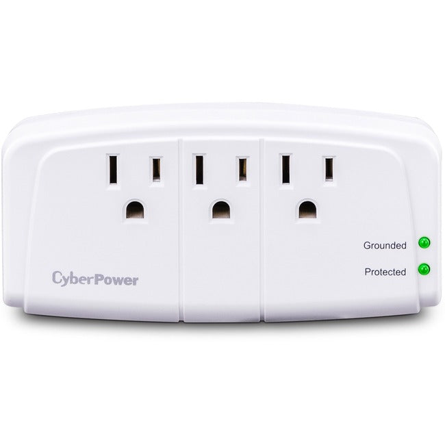 CyberPower CSB300W Essential 3-Outlets Surge Suppressor Wall Tap Plug - Plain Brown Boxes