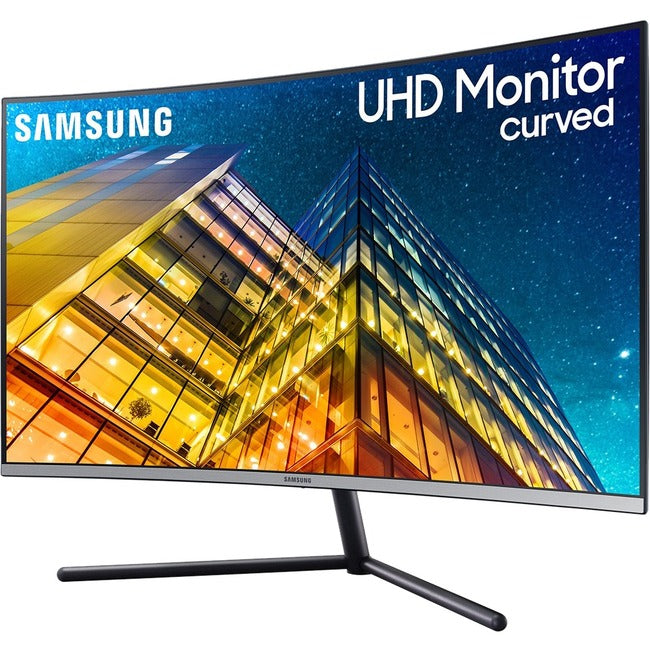 Samsung U32R590CWN 32" 4K UHD Curved Screen LCD Monitor - 16:9 - Dark Blue Gray
