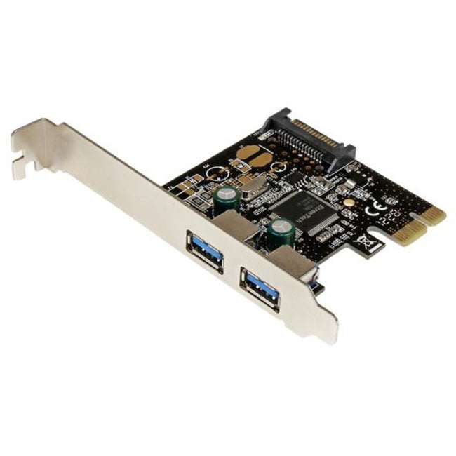 StarTech.com Carte contrôleur 2 ports PCI Express PCIe SuperSpeed USB 3.0 avec alimentation SATA