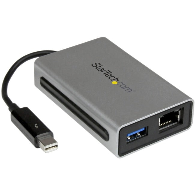StarTech.com Thunderbolt vers Gigabit Ethernet plus USB 3.0 - Adaptateur Thunderbolt