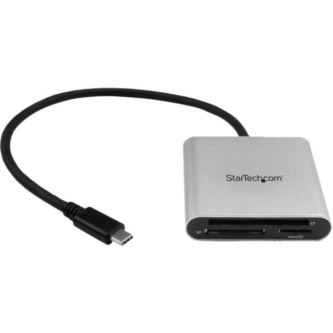 StarTech.com Lecteur/graveur multicartes à mémoire flash USB 3.0 avec USB-C - Lecteur de carte microSD SD et CompactFlash avec câble USB-C intégré
