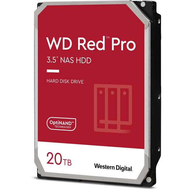 Disque dur WD Red Pro WD201KFGX 20 To - 3,5" interne - SATA (SATA/600) - Méthode d'enregistrement magnétique conventionnel (CMR)