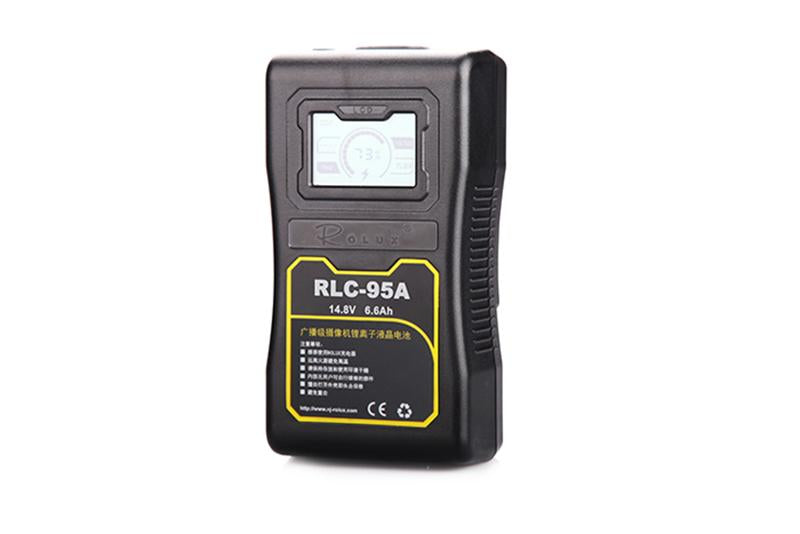 Rolux batteries with V or Gold AB Mount and comprehensive LED information Panel
