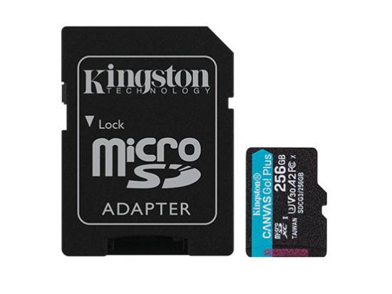 Kingston Technology 256 Go Microsdxc Canvas Go Plus 170r A2 U3 V30 Card+adp (Canada Retail)