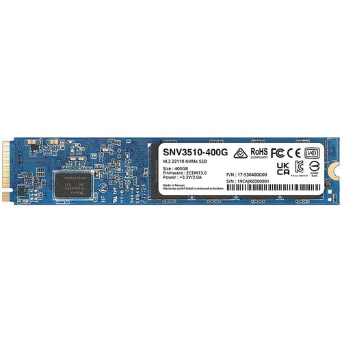 Synology SNV3000 SNV3510-400G 400 GB Solid State Drive - M.2 22110 Internal - PCI Express NVMe (PCI Express NVMe 3.0 x4)