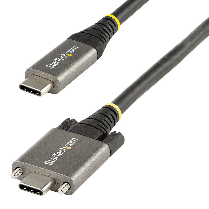Câble USB-c à verrouillage à vis latérale Startech 3,3 pi/1 m 10 Gbit/s ; Usb 3.2/3.1 Gen 2; 100w (5a) Pd