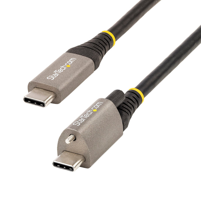 Câble de verrouillage à vis supérieure Startech 3,3 pi/1 m Usb-c à C ; Usb 3.1 Gen 2/10gbps; Jusqu'à 100w (5
