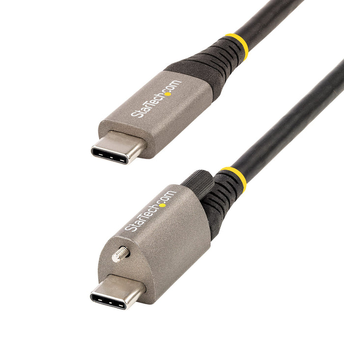 Câble de verrouillage à vis supérieure Startech 20/50 cm Usb-c à C ; Usb 3.1 Gen 2/10gbps; Jusqu'à 100w (5