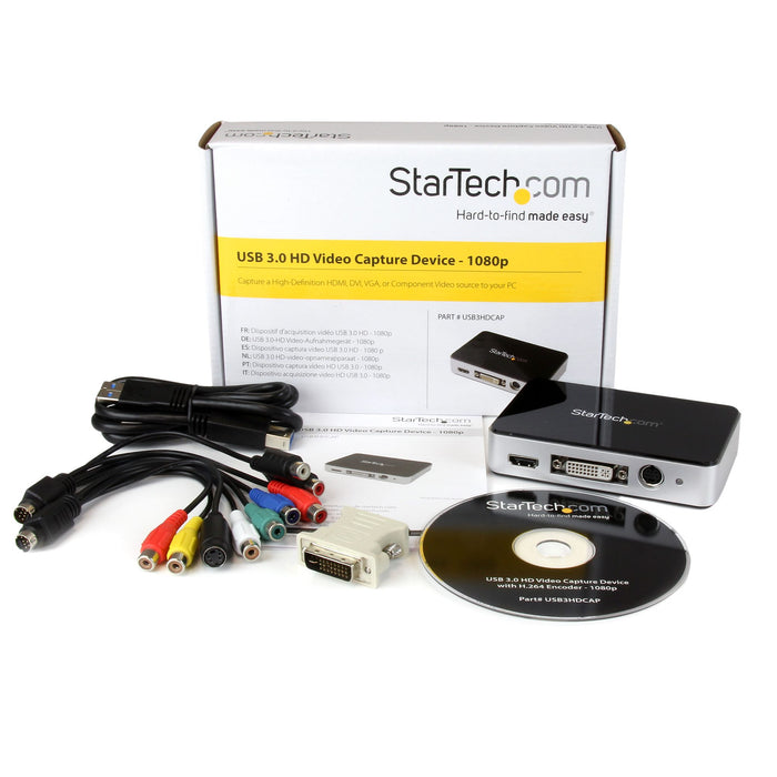 StarTech.com Appareil de capture vidéo HDMI - 1080p - Carte de capture de jeu 60fps - Carte de capture vidéo USB - avec HDMI DVI VGA