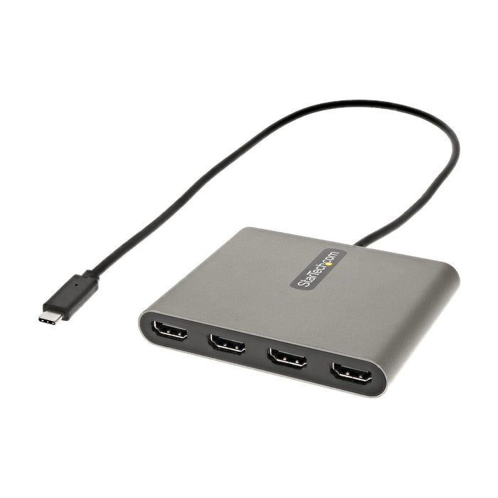 Startech Usb C To 4 Hdmi Adapter Extends Your Desktop By Adding Up To 4 Monitors - Quad 1