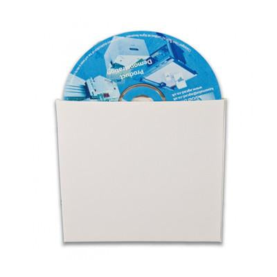 Pochette cartonnée blanche pour CD/DVD