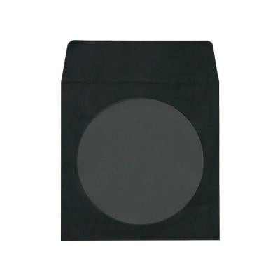 Pochette noire en papier CD/DVD avec fenêtre