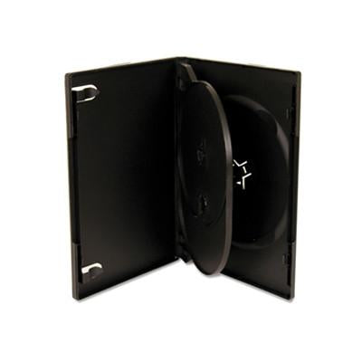 Triple DVD case black with flip