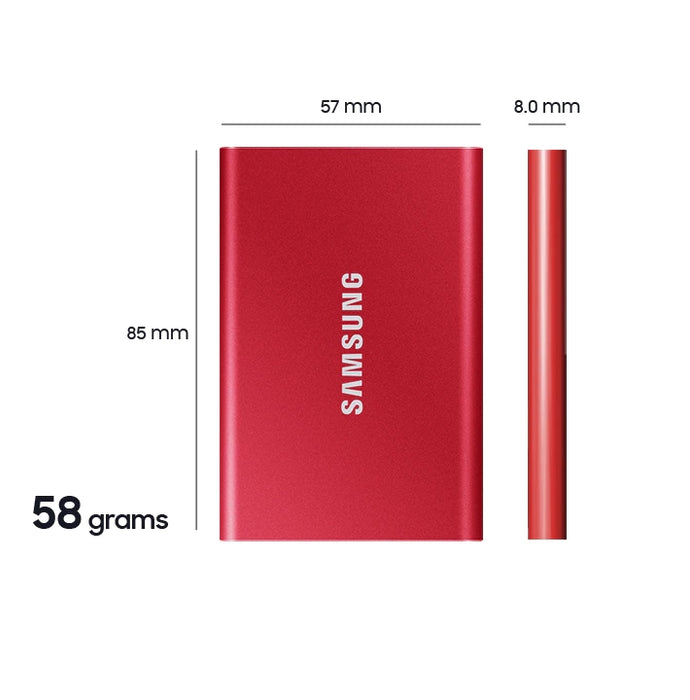 Samsung T7 Touch Secure 2TB Portable SSD USB-C  External - Silver
